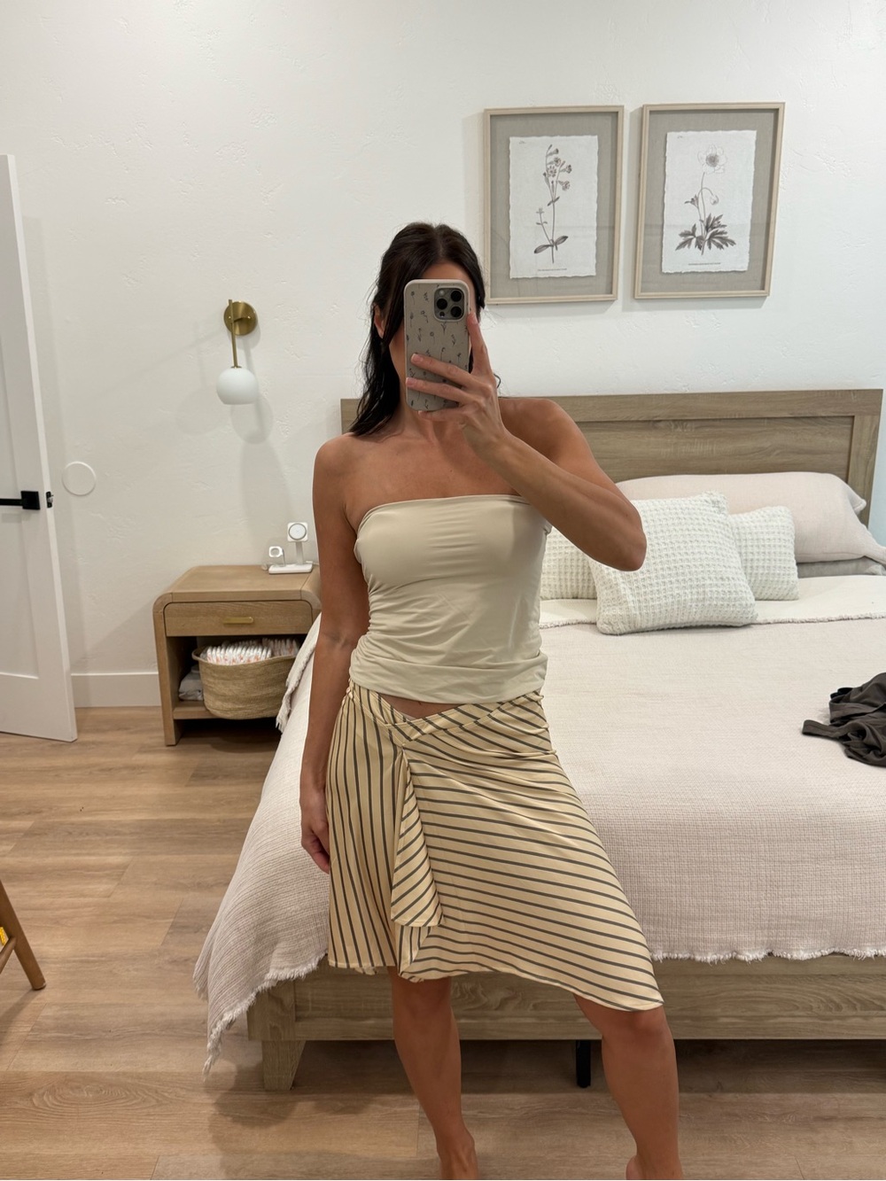 Yellow Stripe Wrap Skirt